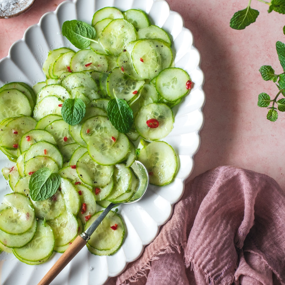 Komkommersalade met Munt en Thaise Pepers