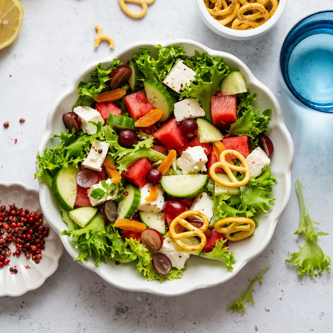 Fruitige Salade met Mini Pretzels