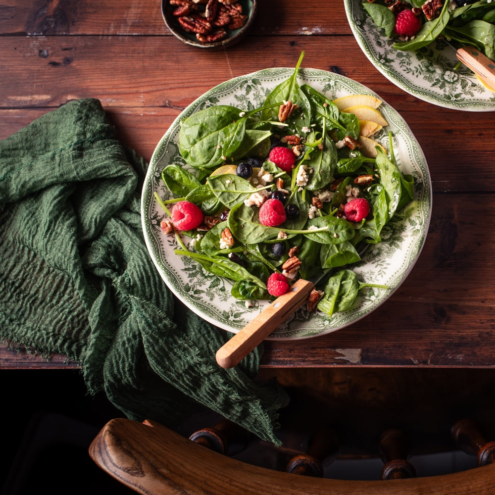 Spinaziesalade met Fruit, Pecannoten en Feta