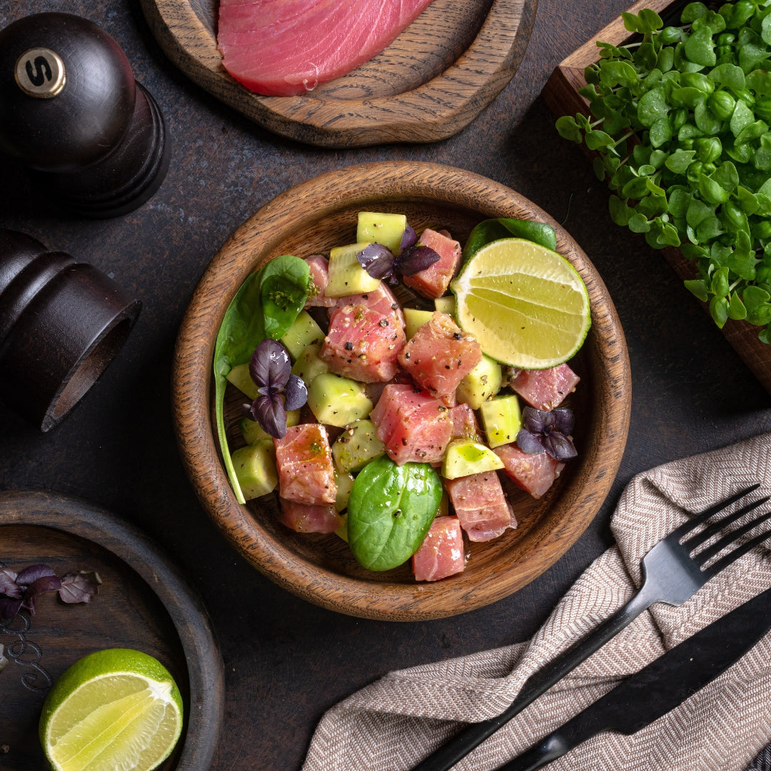 Tonijn Sashimi Salade met Avocado